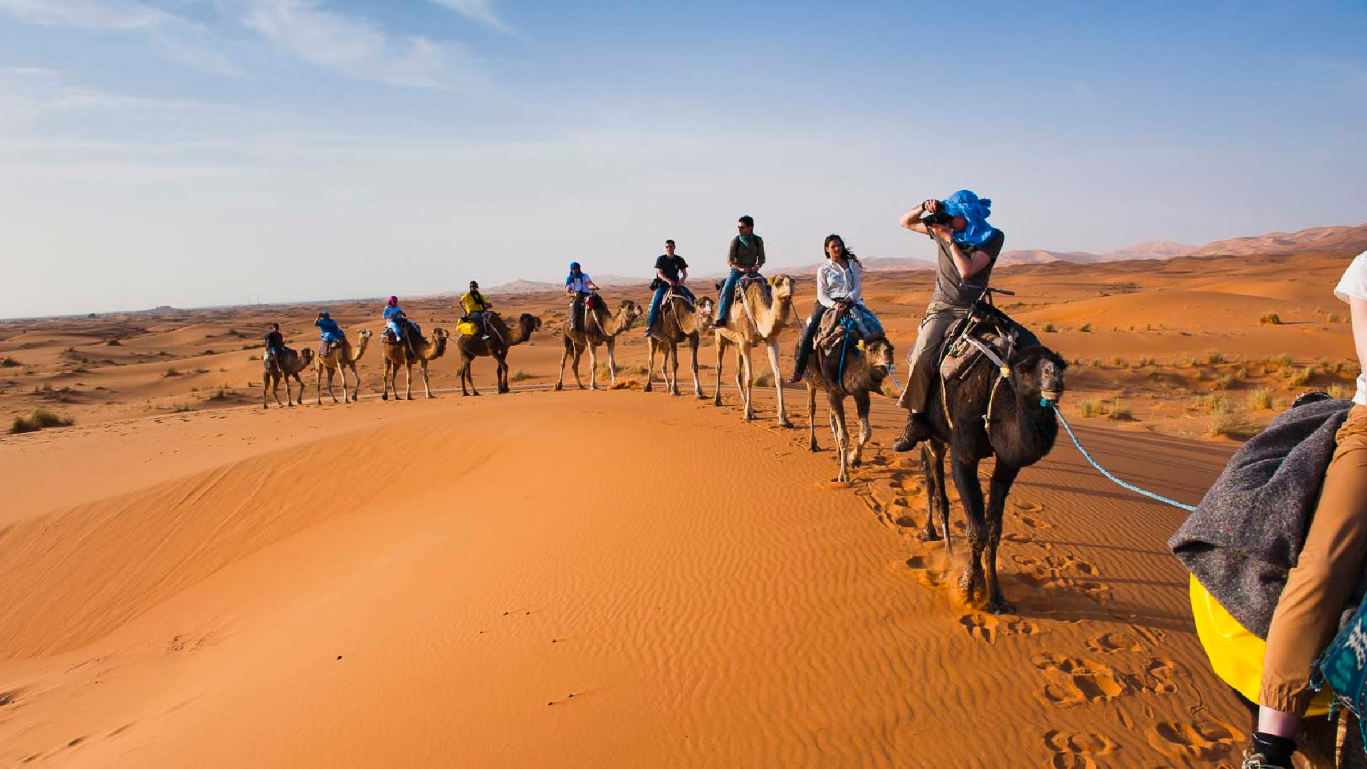 morocco-camel-tours in the Moroccan sahara desert near merzouga 